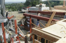 Garage level steel framing installed-from West.jpg (1194809 bytes)